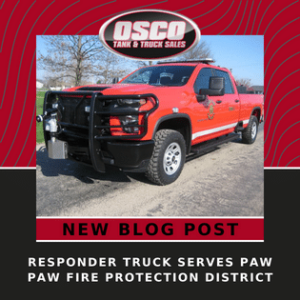Featured image for the blog "Responder Truck Serves Paw Paw Fire Protection Unit"