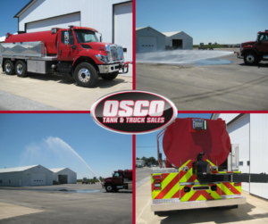 four photos of the new commander apparatus that was delivered to bethel acres